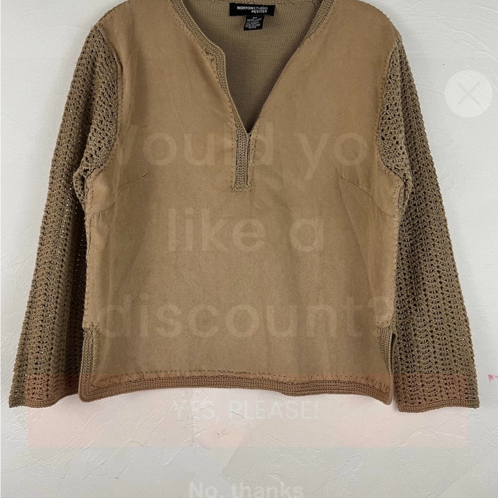 Soft Surroundings Beige Knit Sweater